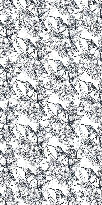 Modern roller blind con flores dibujadas