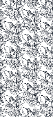 Modern roller blind con flores dibujadas