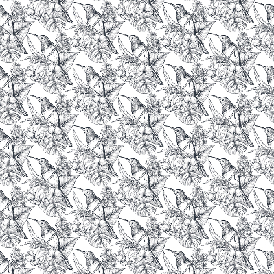 Modern roller blind con flores dibujadas
