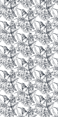 Modern roller blind con flores dibujadas