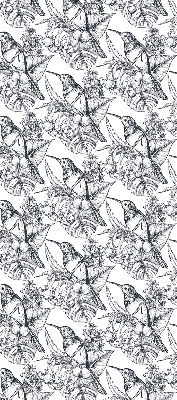 Modern roller blind con flores dibujadas