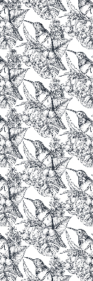Modern roller blind con flores dibujadas
