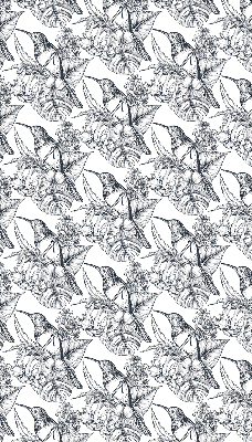 Modern roller blind con flores dibujadas