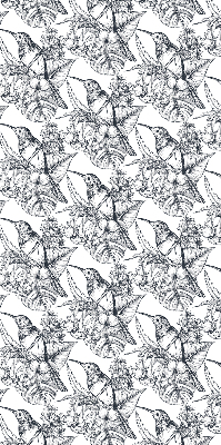 Modern roller blind con flores dibujadas