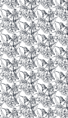 Modern roller blind con flores dibujadas