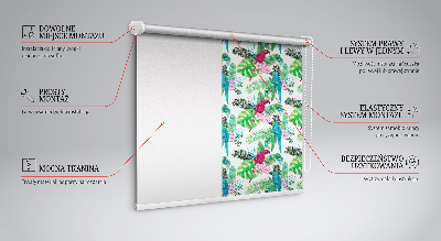 Estor enrollable para ventana con diseño de loros
