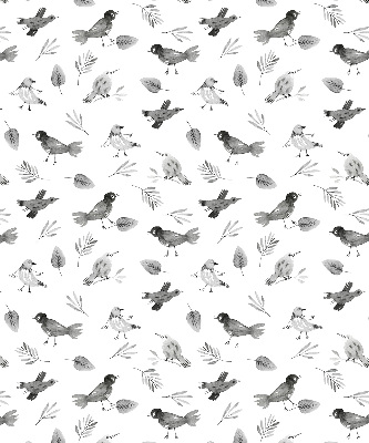 Modern roller blind con dibujos de pájaros y hojas