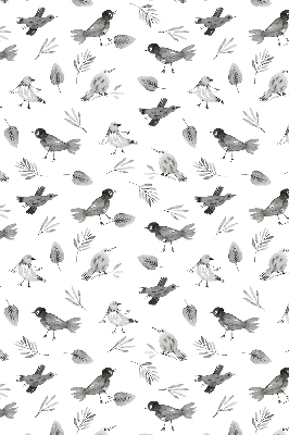 Modern roller blind con dibujos de pájaros y hojas