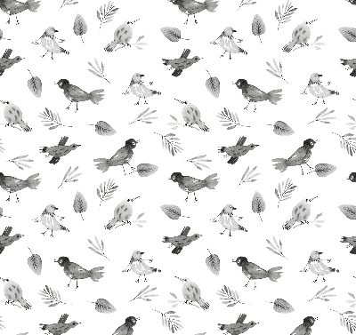 Modern roller blind con dibujos de pájaros y hojas