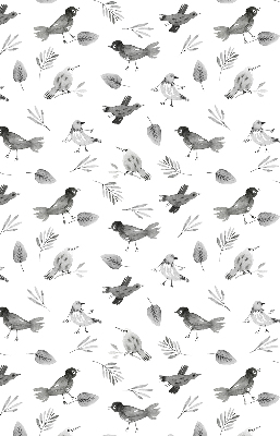 Modern roller blind con dibujos de pájaros y hojas