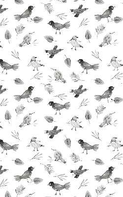 Modern roller blind con dibujos de pájaros y hojas