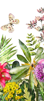 Estor enrollable para ventana con estampado de flores