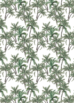 Estor enrollable con estampado de palmeras