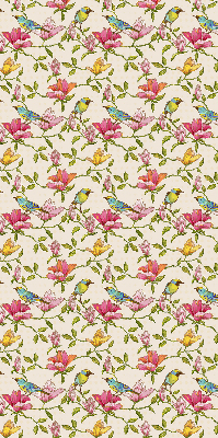 Modern roller blind con estampado de pájaros y flores