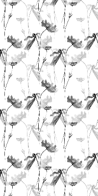 Estor enrollable con estampado de flores dibujadas