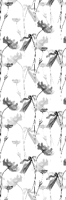 Estor enrollable con estampado de flores dibujadas