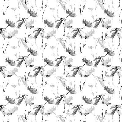 Estor enrollable con estampado de flores dibujadas