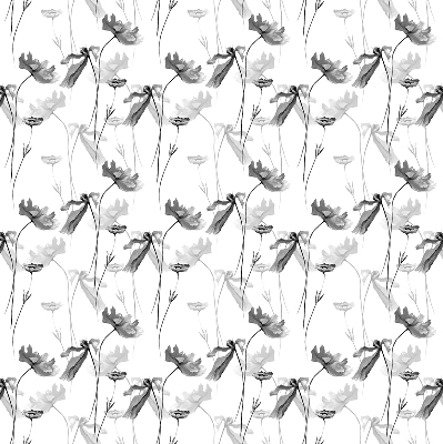 Estor enrollable con estampado de flores dibujadas