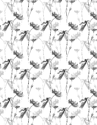 Estor enrollable con estampado de flores dibujadas