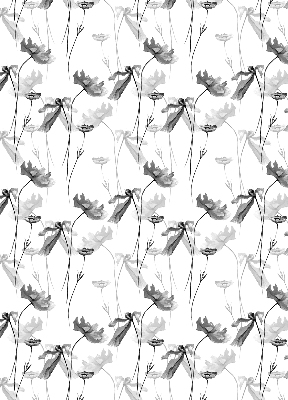 Estor enrollable con estampado de flores dibujadas