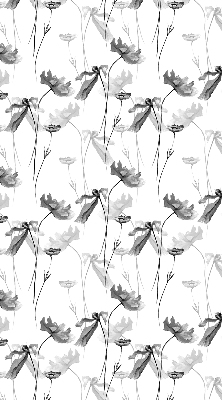 Estor enrollable con estampado de flores dibujadas