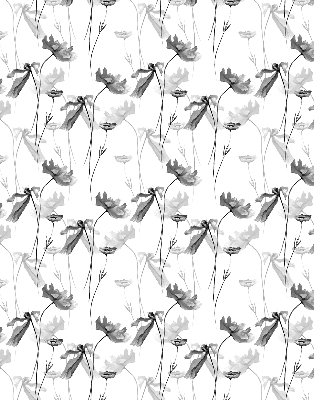 Estor enrollable con estampado de flores dibujadas