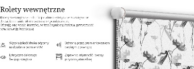 Estor enrollable con estampado de flores dibujadas