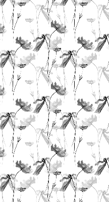 Estor enrollable con estampado de flores dibujadas