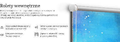 Modern roller blind con diseño de auroras boreales