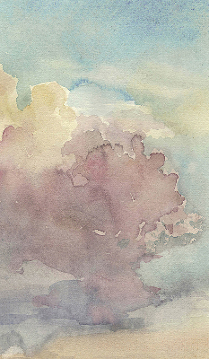 Estor enrollable con diseño de cielo colorido