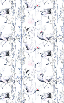 Modern roller blind con estampado de garzas y árboles