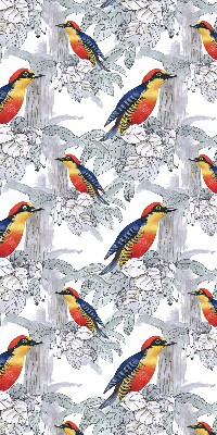 Estor enrollable para ventana con diseño de pájaro colorido