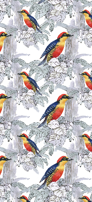 Estor enrollable para ventana con diseño de pájaro colorido