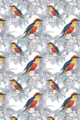 Estor enrollable para ventana con diseño de pájaro colorido