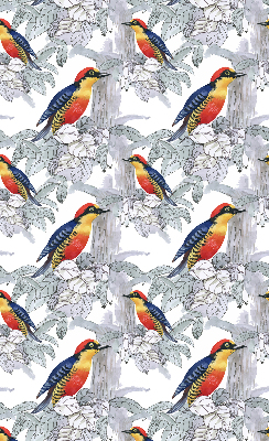 Estor enrollable para ventana con diseño de pájaro colorido