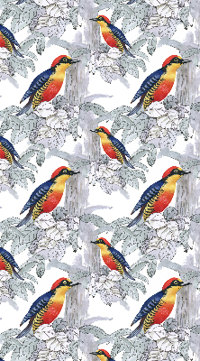 Estor enrollable para ventana con diseño de pájaro colorido
