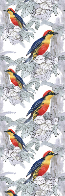 Estor enrollable para ventana con diseño de pájaro colorido