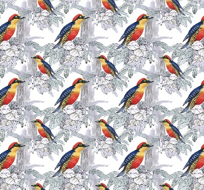 Estor enrollable para ventana con diseño de pájaro colorido