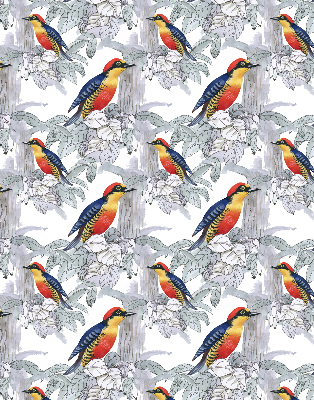 Estor enrollable para ventana con diseño de pájaro colorido