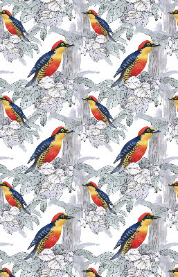 Estor enrollable para ventana con diseño de pájaro colorido