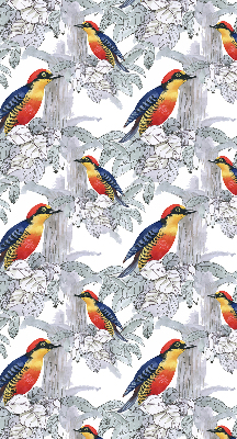 Estor enrollable para ventana con diseño de pájaro colorido