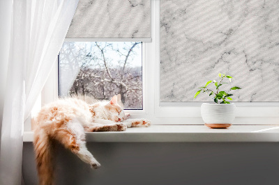 Estor enrollable para ventana con acabado en mármol gris