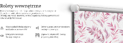 Modern roller blind con lamas rosas