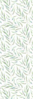 Estor enrollable con estampado de hojas verdes