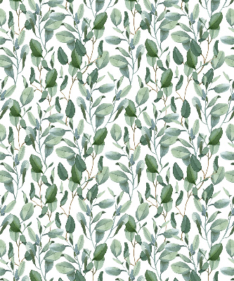 Modern roller blind con motivo de hojas en las ramitas