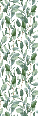 Modern roller blind con motivo de hojas en las ramitas