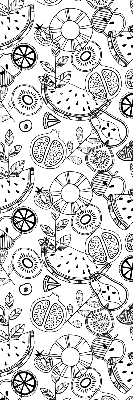 Modern roller blind con diseño de frutas