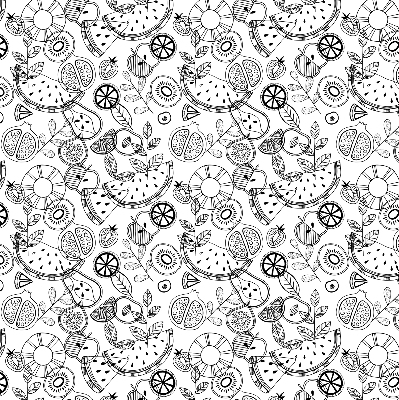 Modern roller blind con diseño de frutas