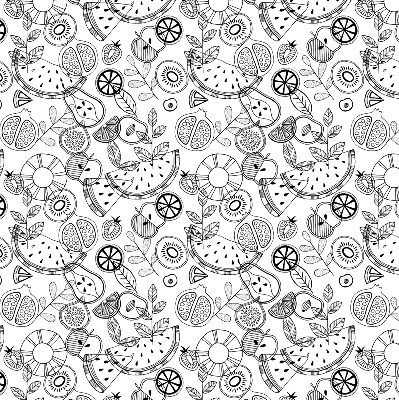 Modern roller blind con diseño de frutas