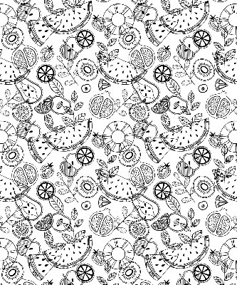 Modern roller blind con diseño de frutas